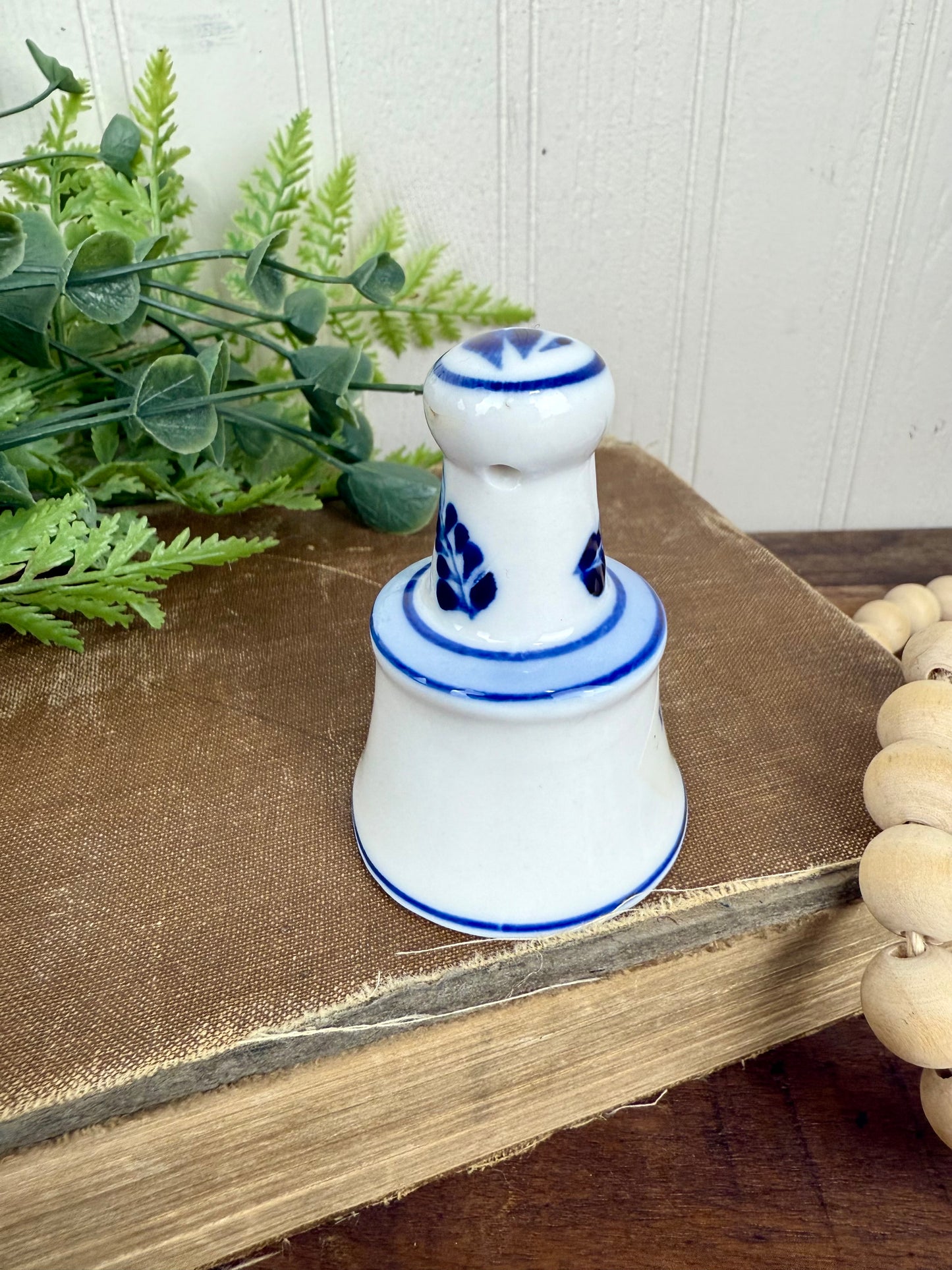 Vintage Hand Painted Delft Porcelain Figurine from Pella, Iowa