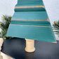 Upcycled Small Vintage Trim Forest Green Christmas Tree with Gold Poinsettia
