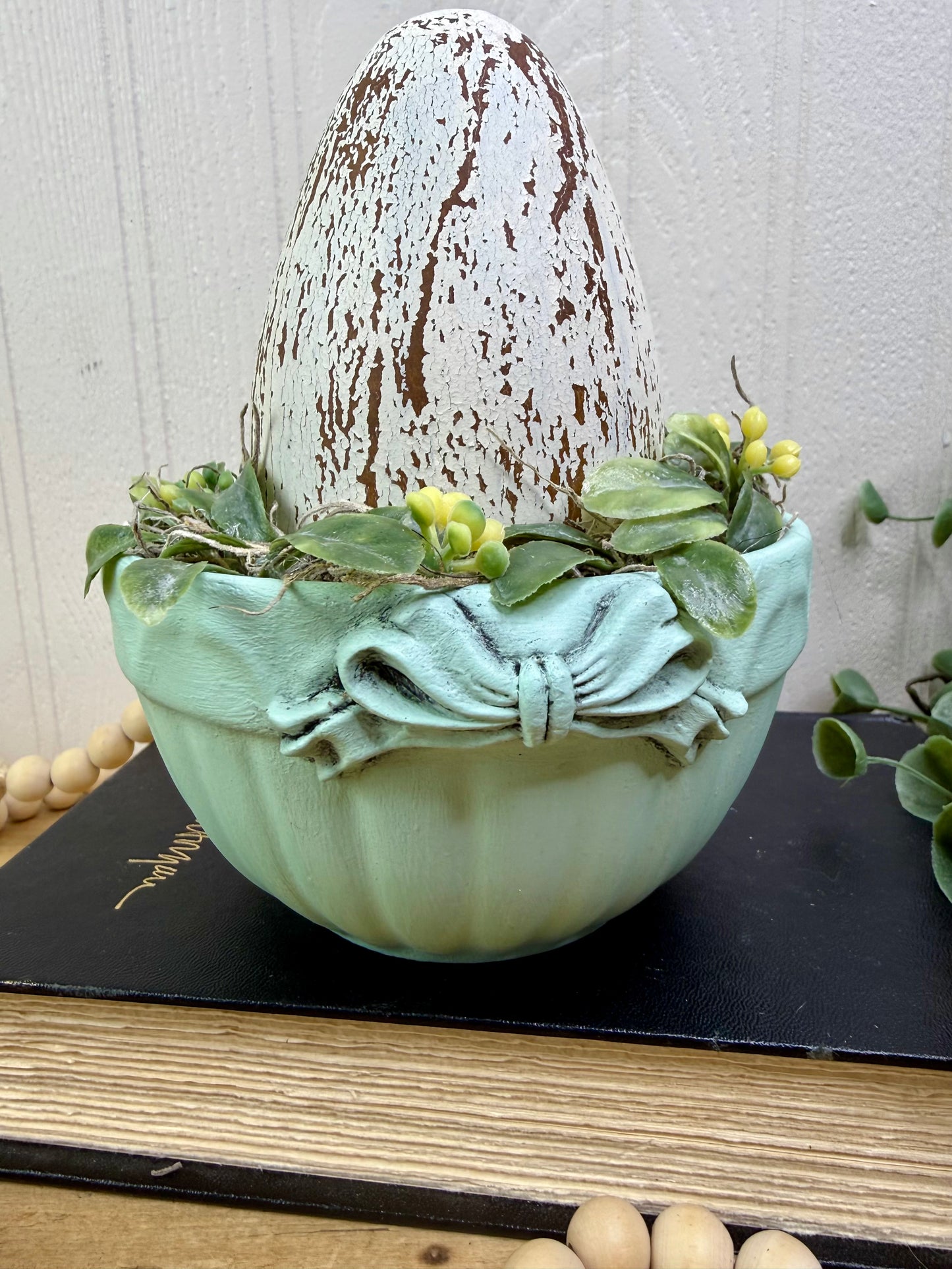 Handmade Upcycled Mint Egg Nest