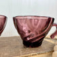 Vintage Hazel Atlas Set of Moroccan Amethyst Glass Punch Cups