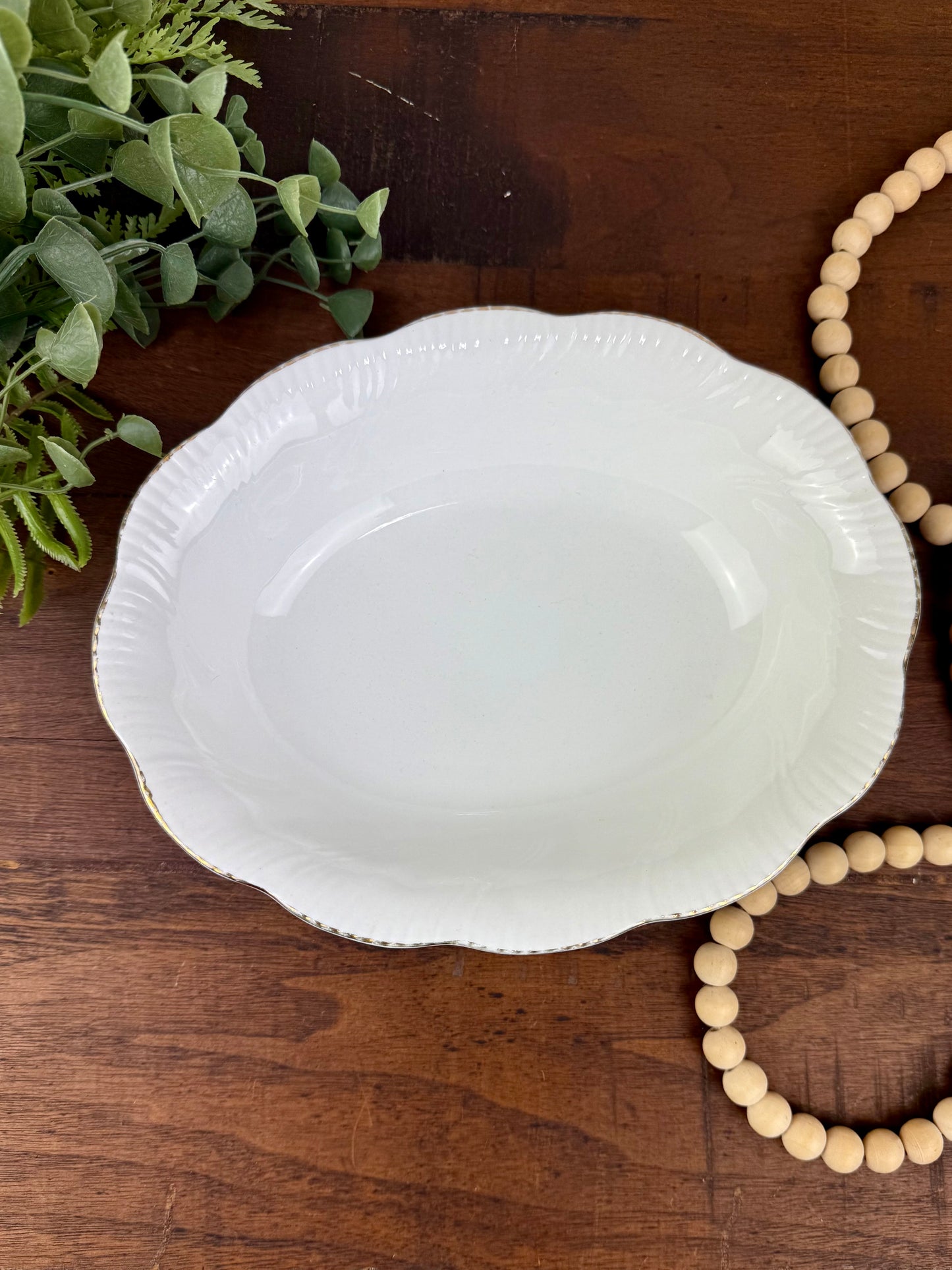 Vintage Queen's Fine Bone China Oval Serving Bowl