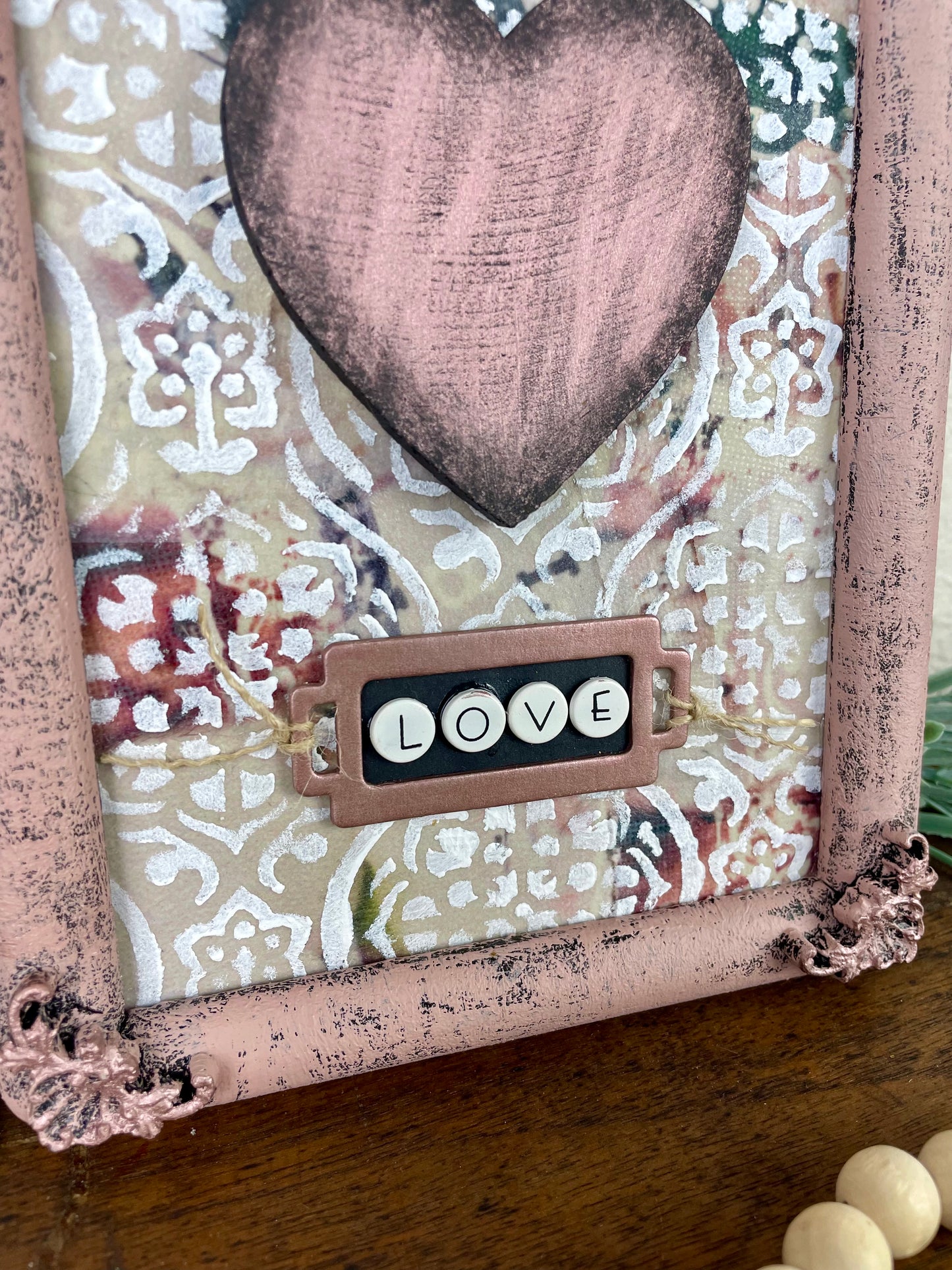 Upcycled Picture Frame “Love” Wall Art