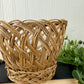 Vintage Open Weave Planter Basket
