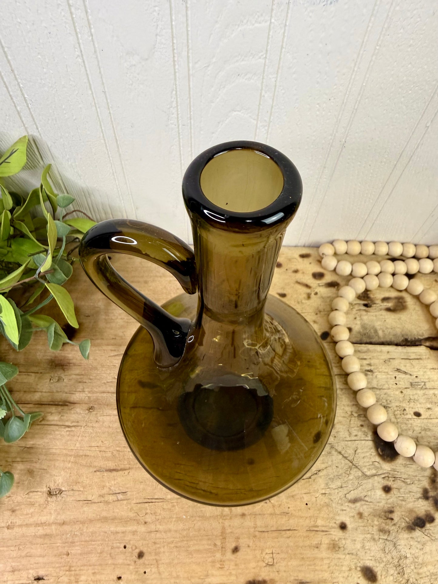 Vintage Empoli Mid-Century Art Glass Pitcher