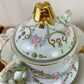 Antique Limoges French Porcelain Sugar Dish Set