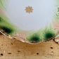 Vintage Green & Pink Porcelain Serving Bowl
