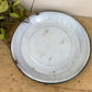 Vintage Blue & White Marbled Enamel Pie Pan