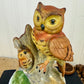 Vintage Ceramic Mama & Baby Owl Figurine