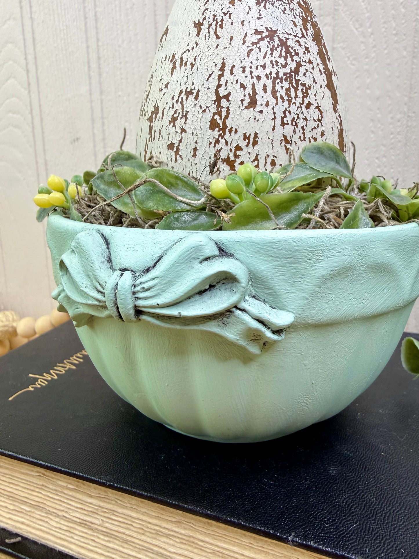 Handmade Upcycled Mint Egg Nest