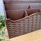 Vintage 1970’s Action Industries Faux Wicker Letter Organizer