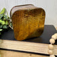 Vintage Brass Square Container with Handles