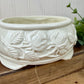 Vintage Ceramic Footed Planter Bowl with Roses