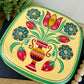 Vintage Folk Art Cookie Tin