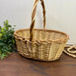 Vintage 2-Toned Chunky Weave Basket with Handle
