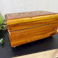 Vintage Cedar Wood Souvenir Trinket Box
