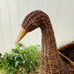 Vintage Large Wicker Duck Basket