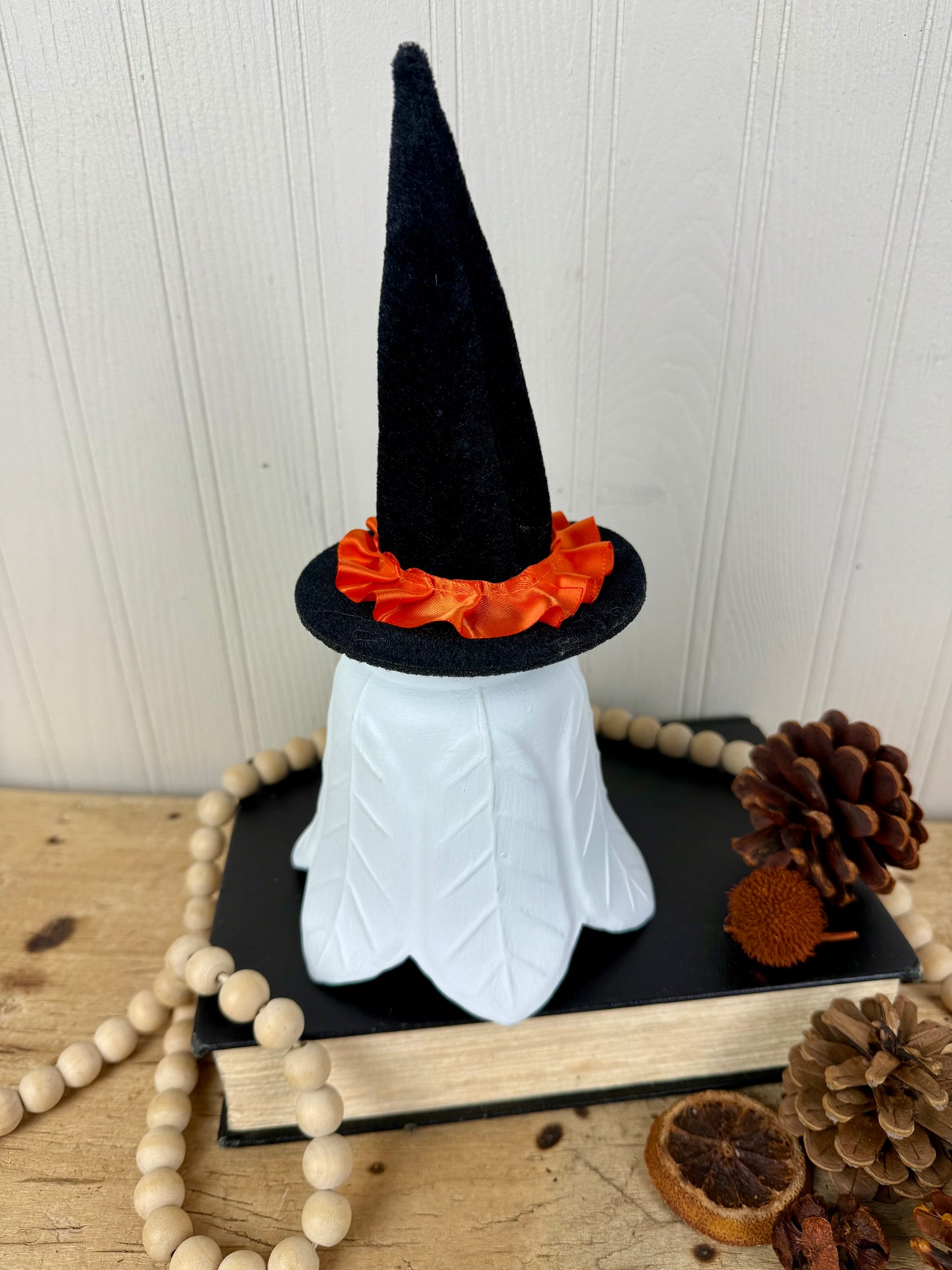 Handmade Light Shade Ghost with Black Hat