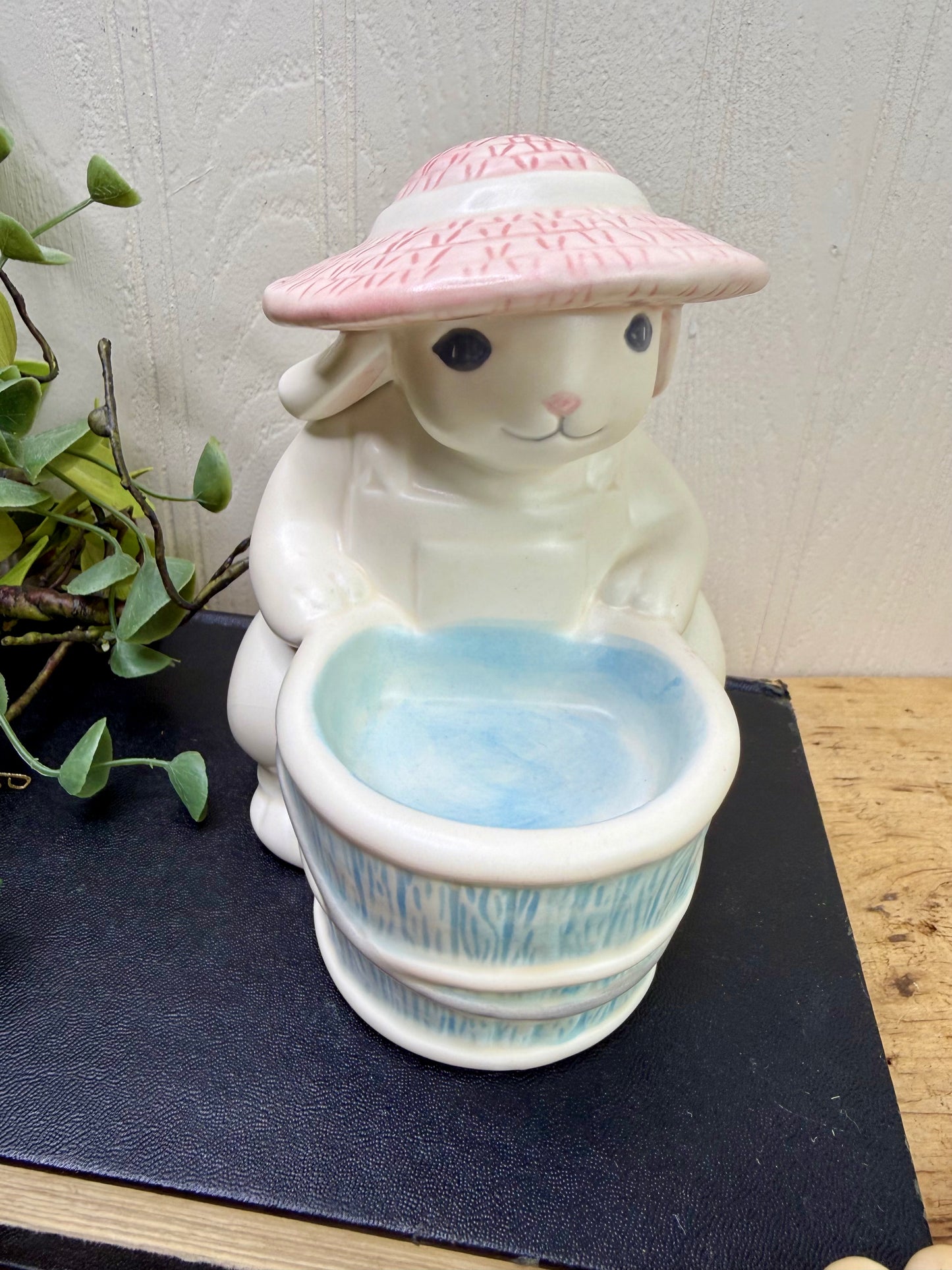 Vintage Pfaltzgraff Tea Rose Bunny Votive Candle Holder