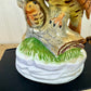Vintage Ceramic Mama & Baby Owl Figurine