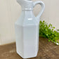 Vintage White Porcelain Cruet with Stopper