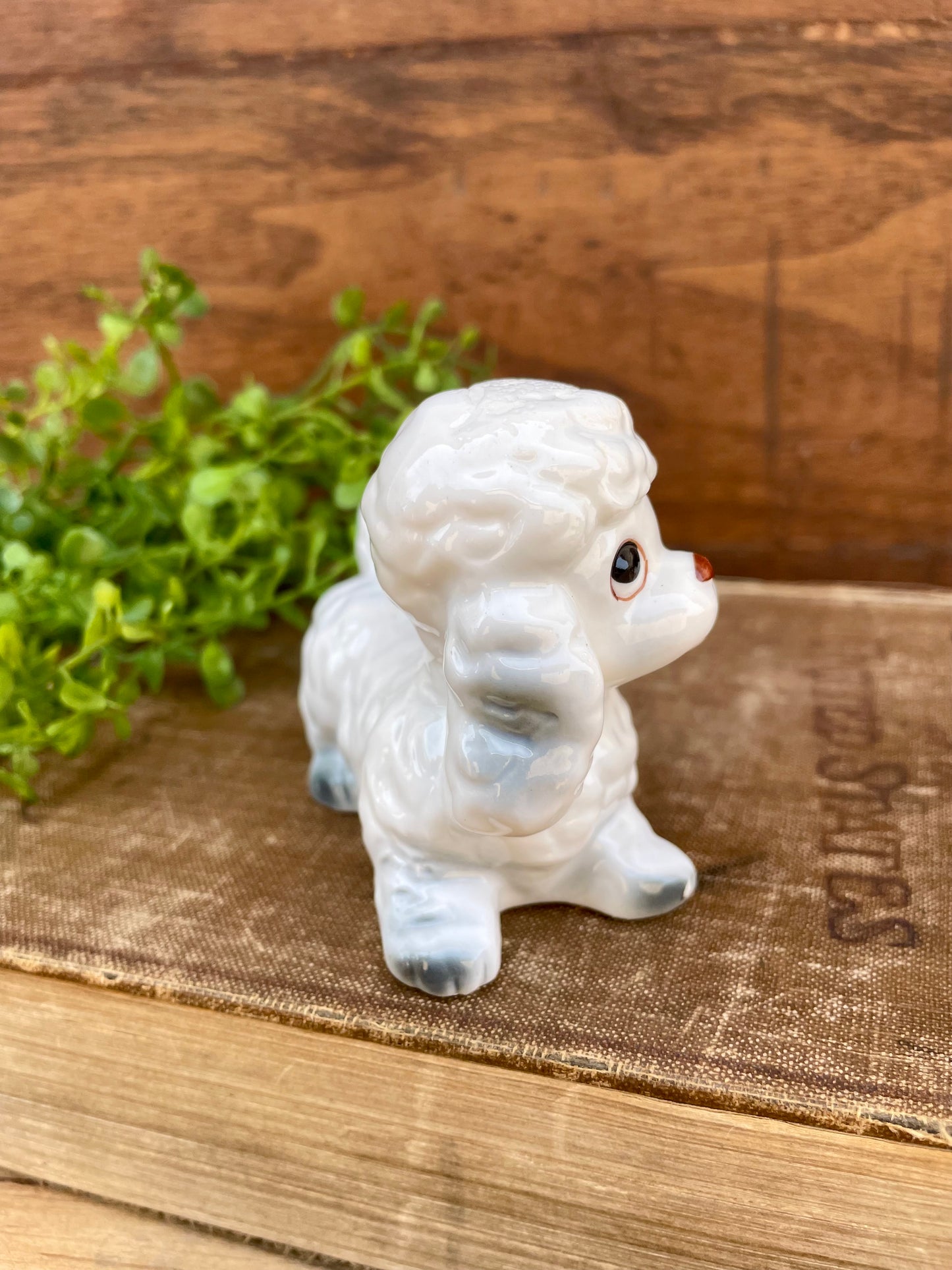 Vintage Porcelain Poodle Figurine