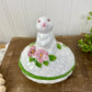 Vintage Avon Bunny Ceramic Trinket Box