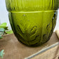Vintage FTD Mid-Century Green Glass Planter