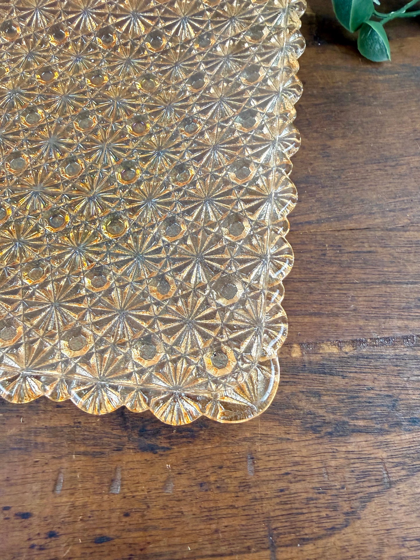 Vintage Daisy & Buttons Patterned Trinket Plate