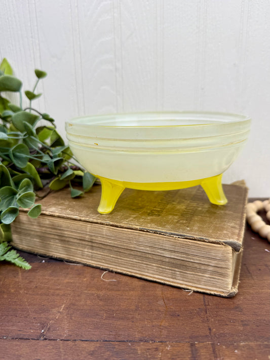 Vintage Indiana Glass Moderne Classic Footed Candy Dish