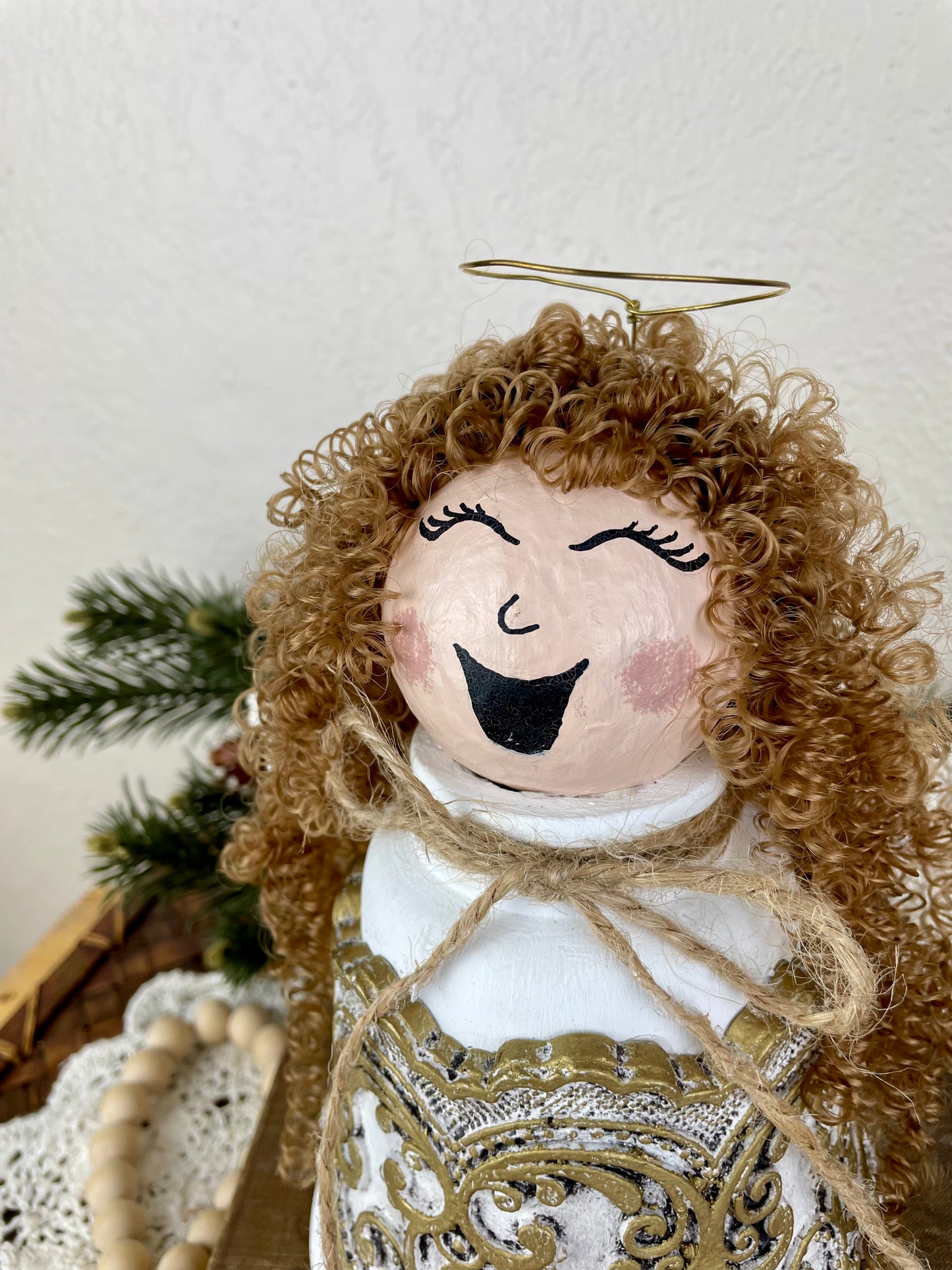 Handmade Upcycled Angel Tree Topper