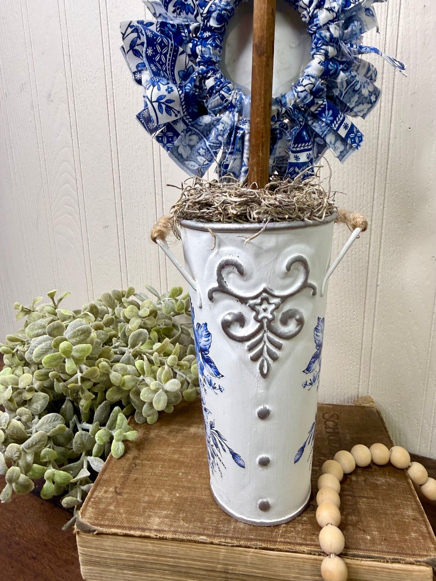 Handmade Upcycled Fabric Flower Pot