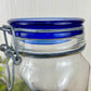 Italian Cobalt Blue Glass Jar with Clasp