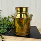 Vintage Brass Milk Can Vase
