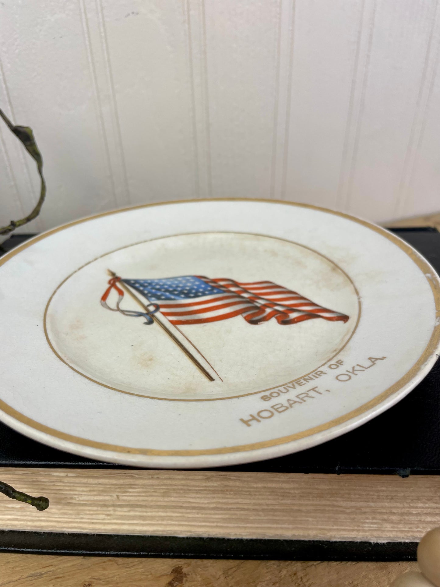 Vintage Flag Souvenir Plate