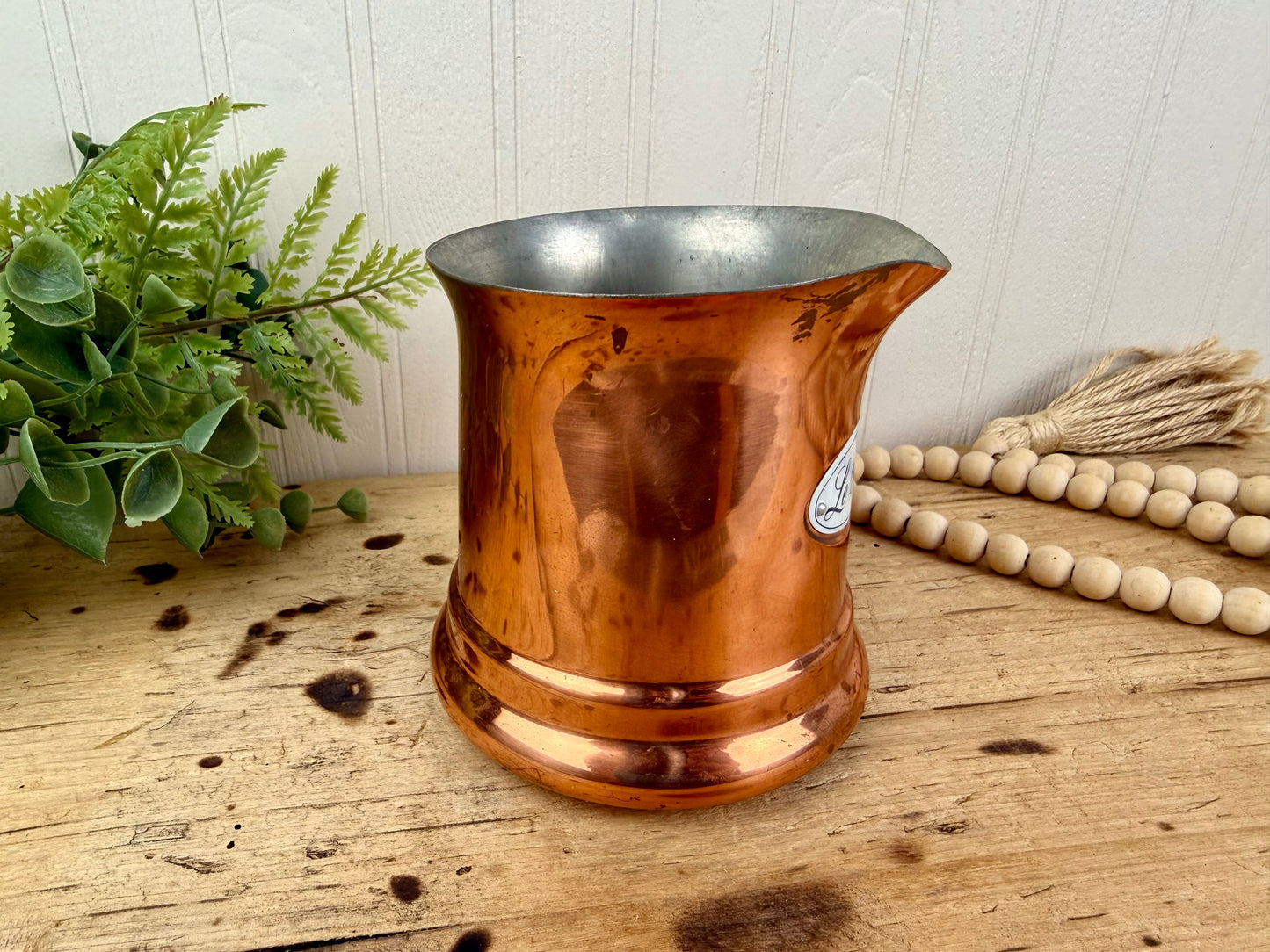 Vintage Le Saucier Copper Pot by Telaflora