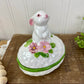 Vintage Avon Bunny Ceramic Trinket Box