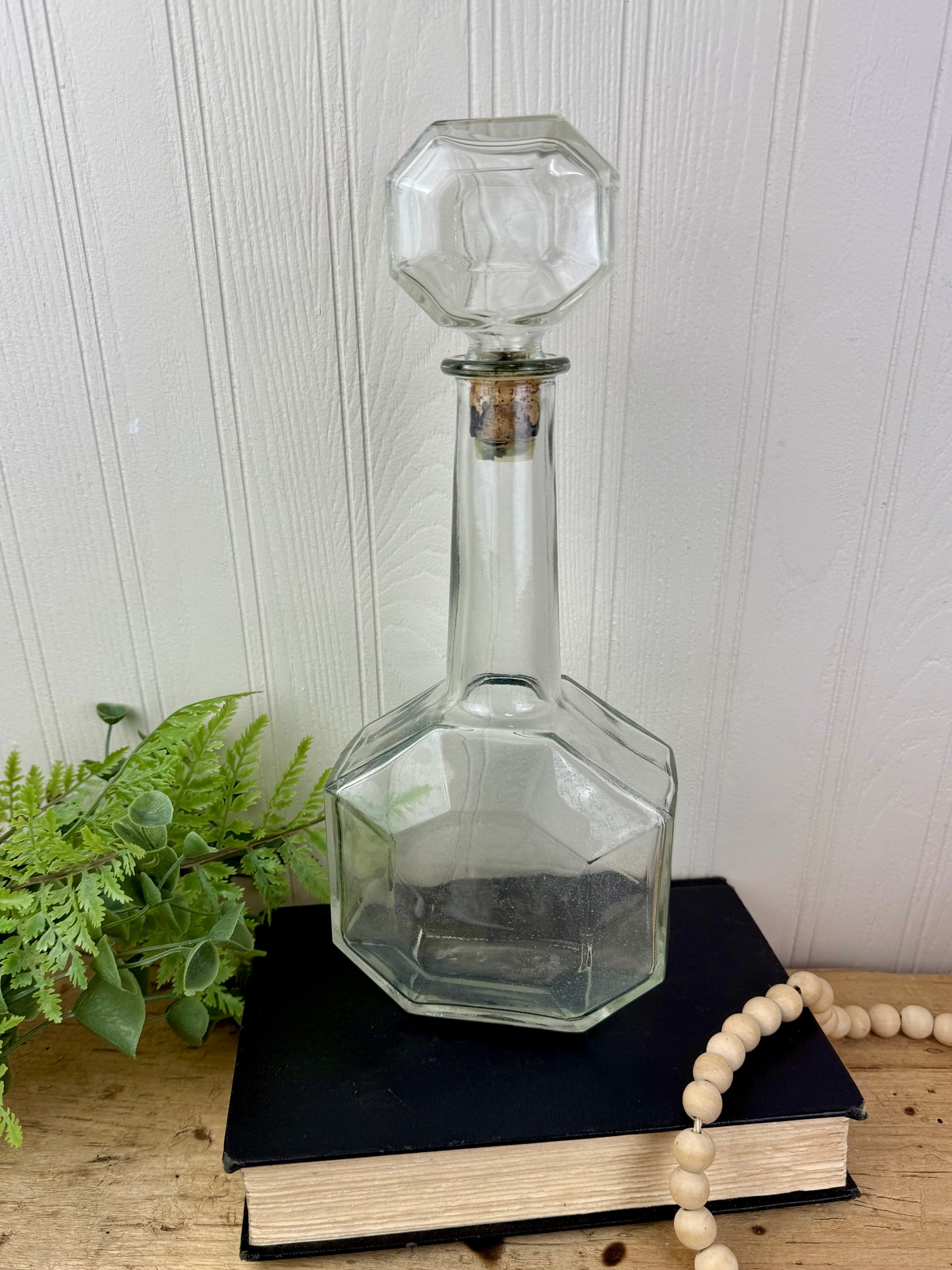 Vintage Anchor Hocking Octagon Long Neck Decanter