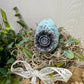 Handmade Rustic Bed Spring Nest with Light Blue Egg