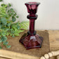 Vintage Amethyst Glass Candlestick