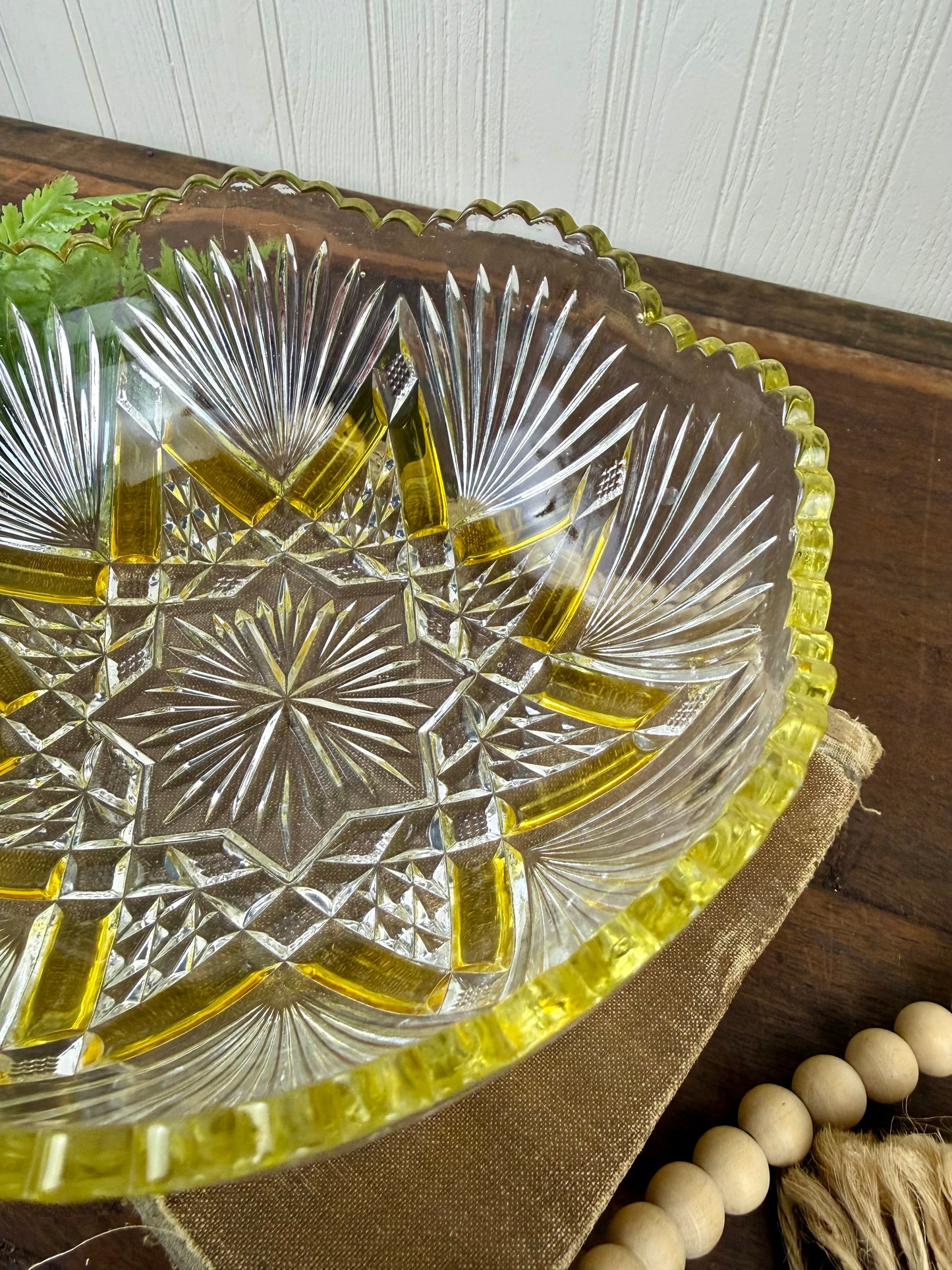 Vintage American Brilliant Period Cut Crystal Bowl