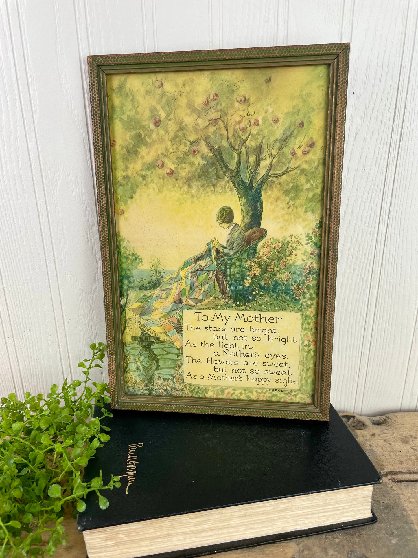 Vintage “To My Mother” Poem & Framed Print