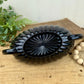 Vintage 1940’s Imperial Glass Pillar Flute Black Glass Pickle Dish