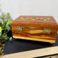 Vintage Cedar Wood Souvenir Trinket Box
