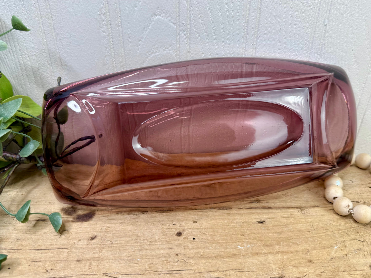 Vintage Hazel-Atlas Moroccan Amethyst Glass Relish Tray