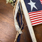 Handmade Spindle Flag with Stripe Pattern