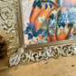 Vintage Brass Frame with Pumpkin Art
