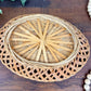 Vintage Oval Open Weave Wicker Basket
