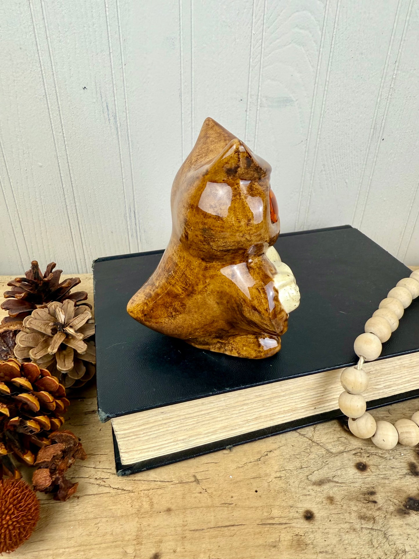 Vintage Mid-Century Ceramic Owl Figurine