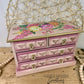 Hand Painted Pink & Burgundy Ombre Jewelry Box