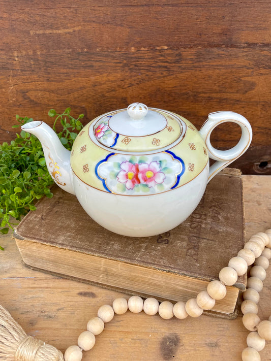 Vintage Hand Painted Nippon Porcelain Teapot